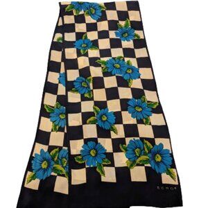 Echo blue and white floral print scarf